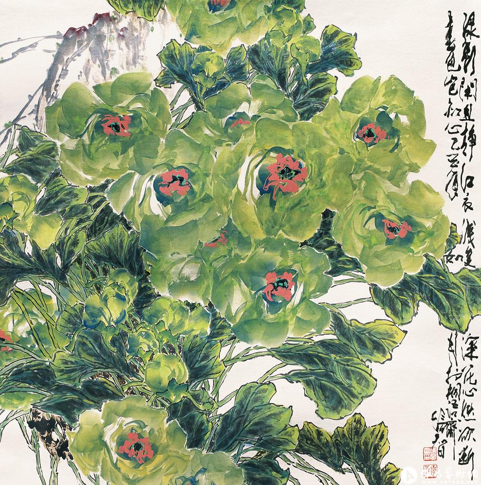 青恋名称 :  青恋尺寸 :  68x68cm作者 :  张培智创作时间 :  2016-07