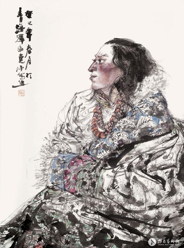 藏族水墨人物写生073